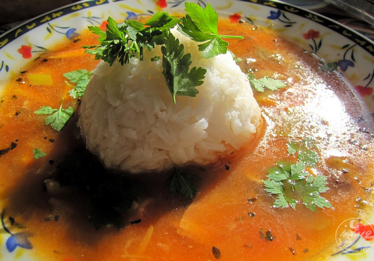 Zupa z grzybami i ryżem foto