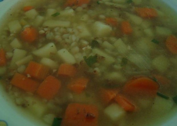 Fotografia przedstawiająca Zupa z kaszy prazonej