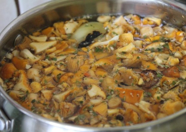 Fotografia przedstawiająca Zupa z kurkami