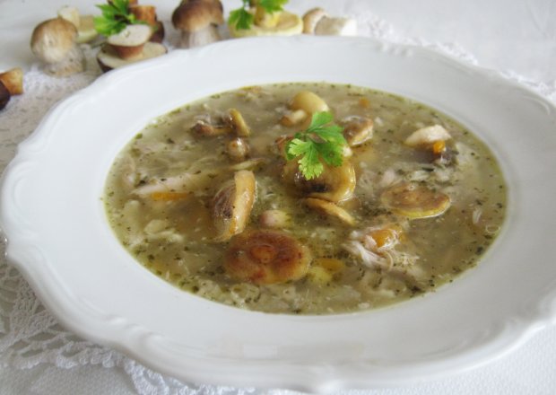 Fotografia przedstawiająca Zupa z maślakami