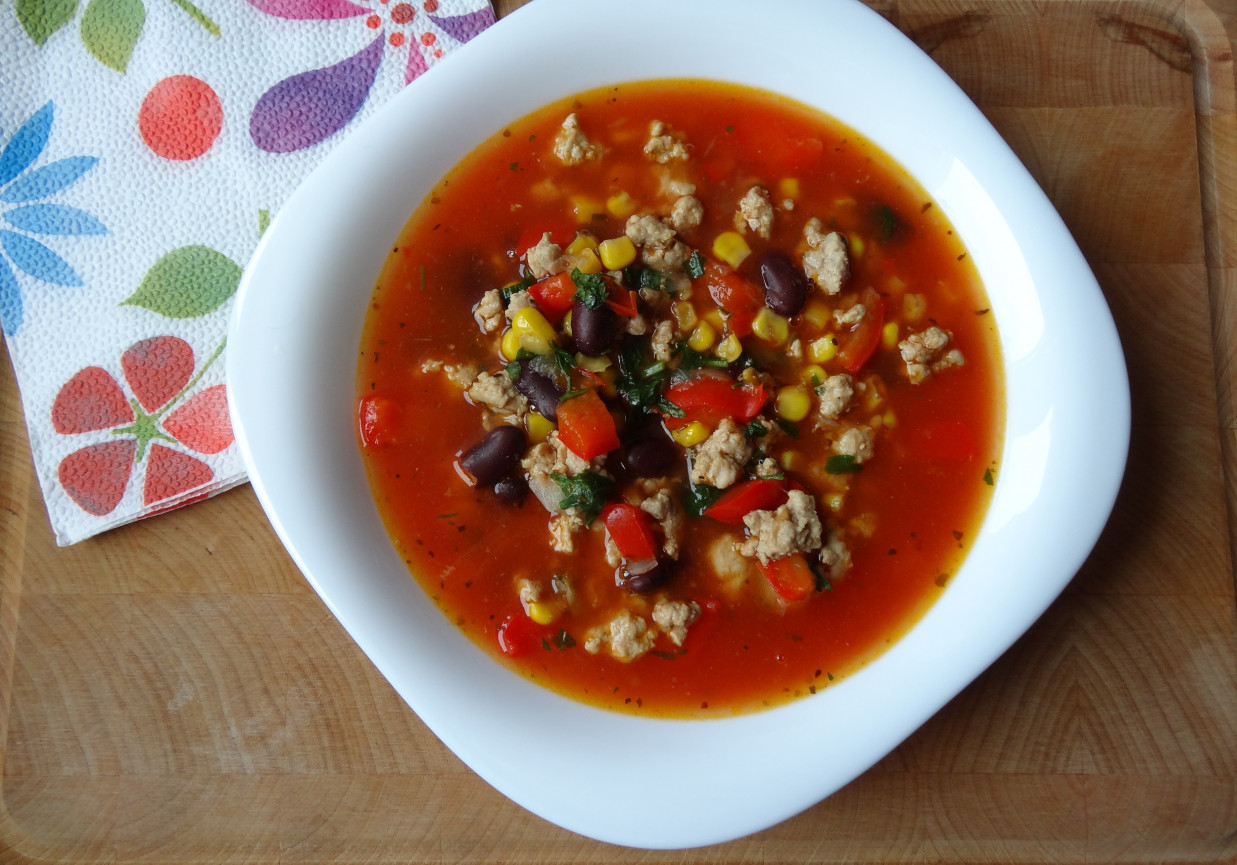 Zupa z mielonym mięsem i warzywami - ALE MEKSYK !!! foto