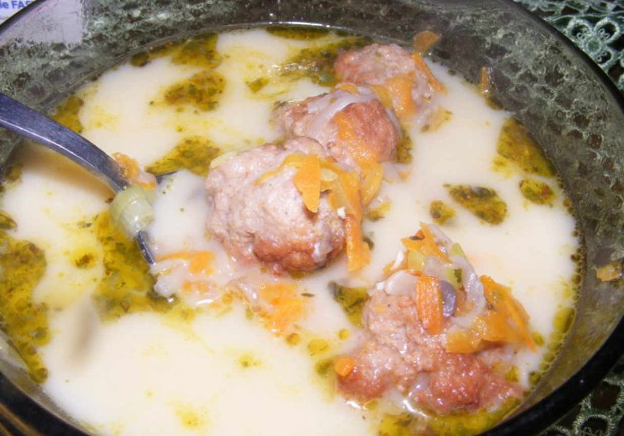 Zupa z mielonymi kotlecikami foto