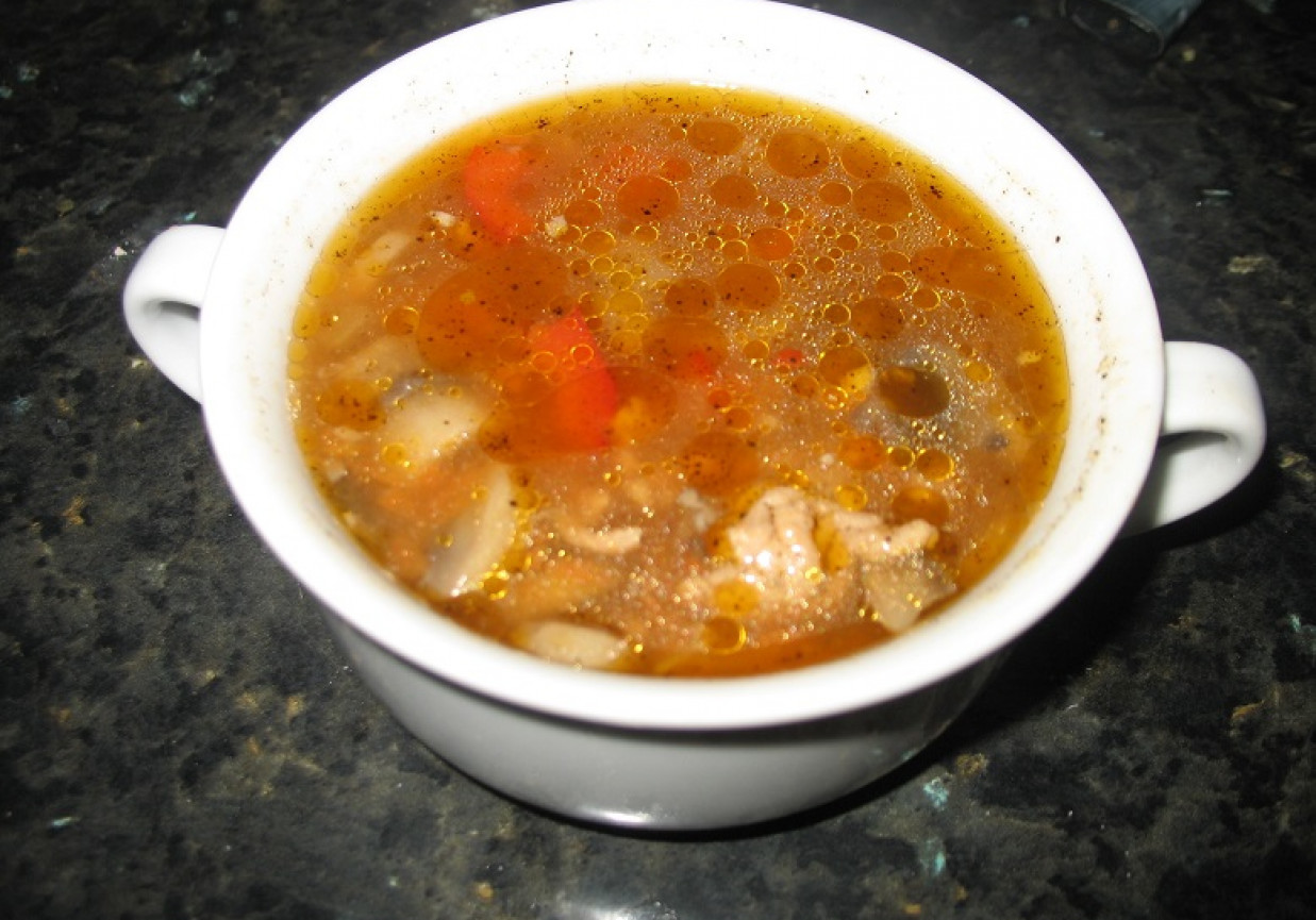 Zupa z mięsa mielonego foto