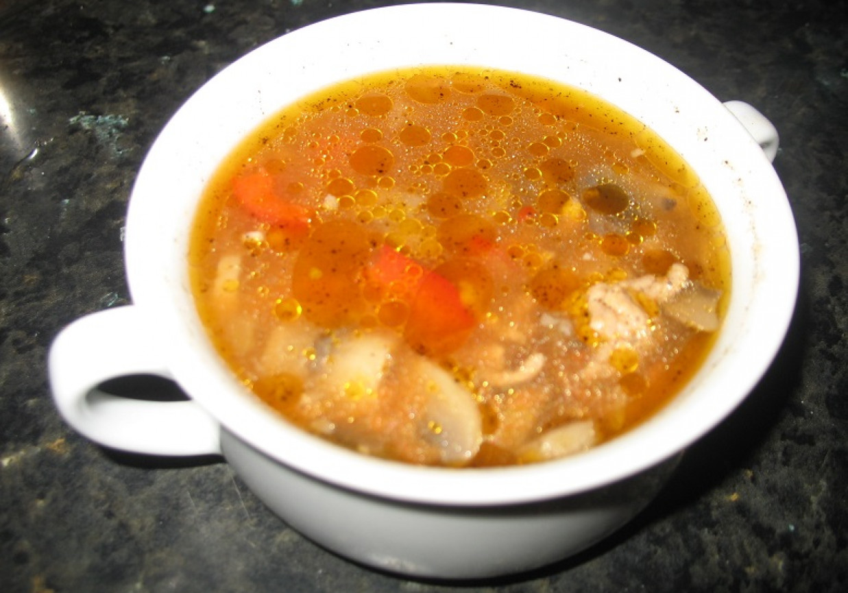 Zupa z mięsa mielonego foto