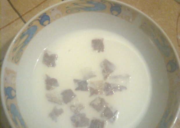 Fotografia przedstawiająca zupa z mleka i chleba