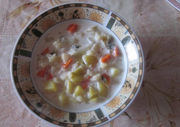 Fotografia przedstawiająca Zupa z młodych warzyw