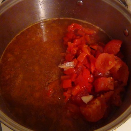 Krok 3 - Zupa z pieczonych papryk i pomidorów z dodatkiem soczewicy foto