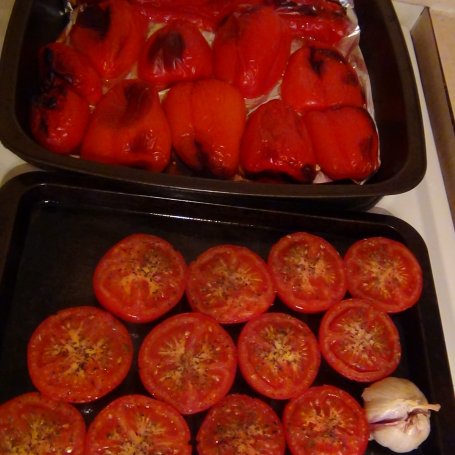 Krok 1 - Zupa z pieczonych papryk i pomidorów z dodatkiem soczewicy foto