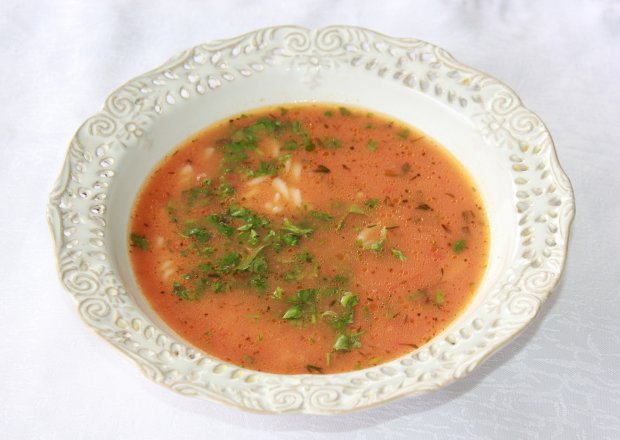 Fotografia przedstawiająca Zupa z pieczonych pomidorów
