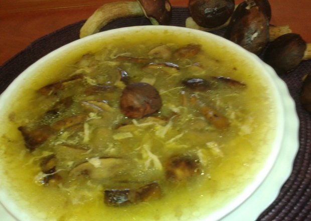 Fotografia przedstawiająca Zupa z podgrzybków