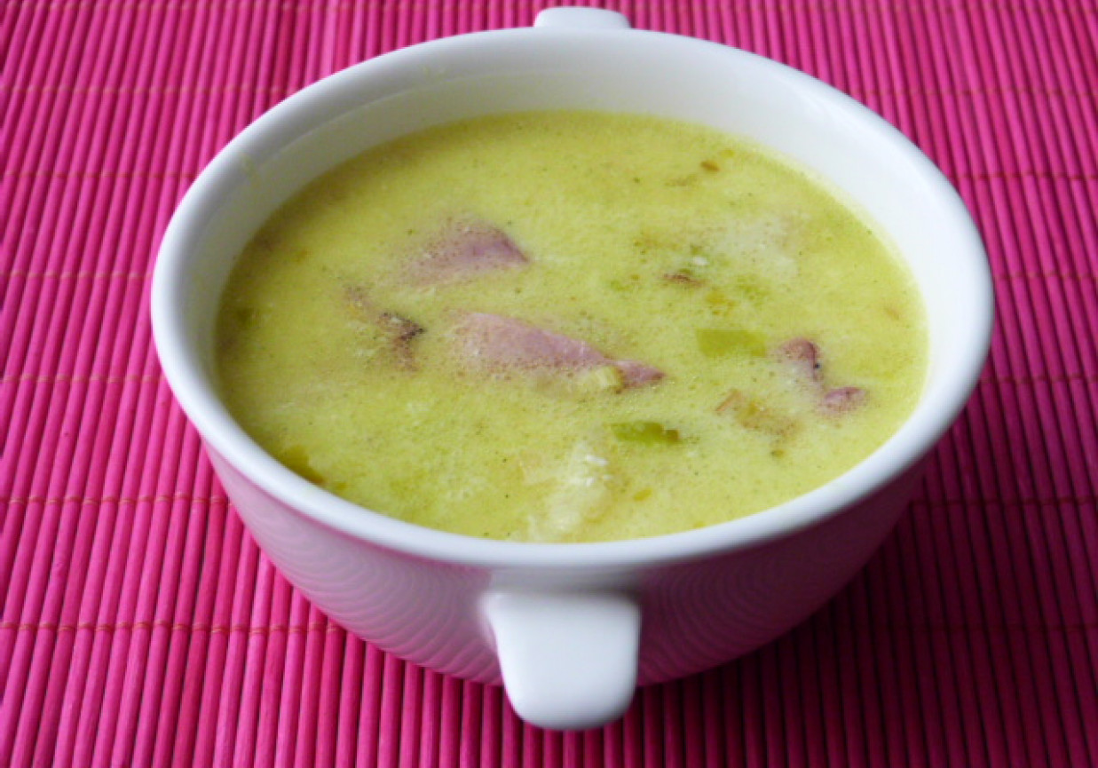 Zupa z porow z szynką foto