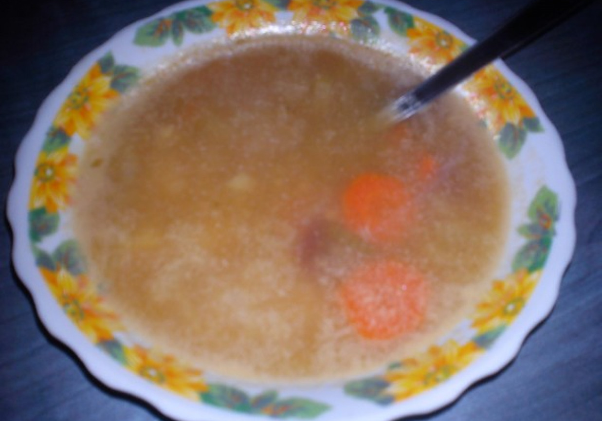 Zupa z prażoną cebulką foto