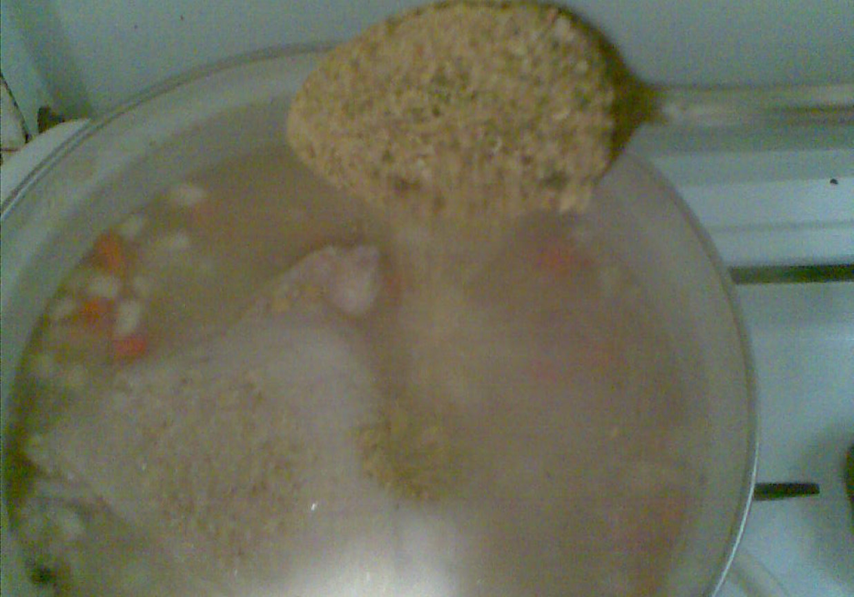zupa z soczewicą czerwoną i kaszą jęczmienną foto
