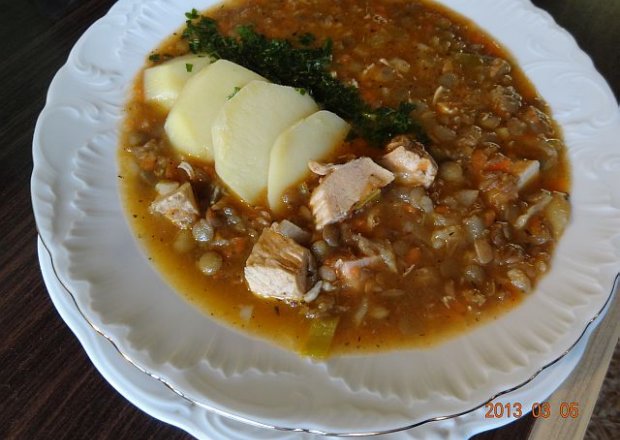 Fotografia przedstawiająca Zupa z soczewicy z imbirem