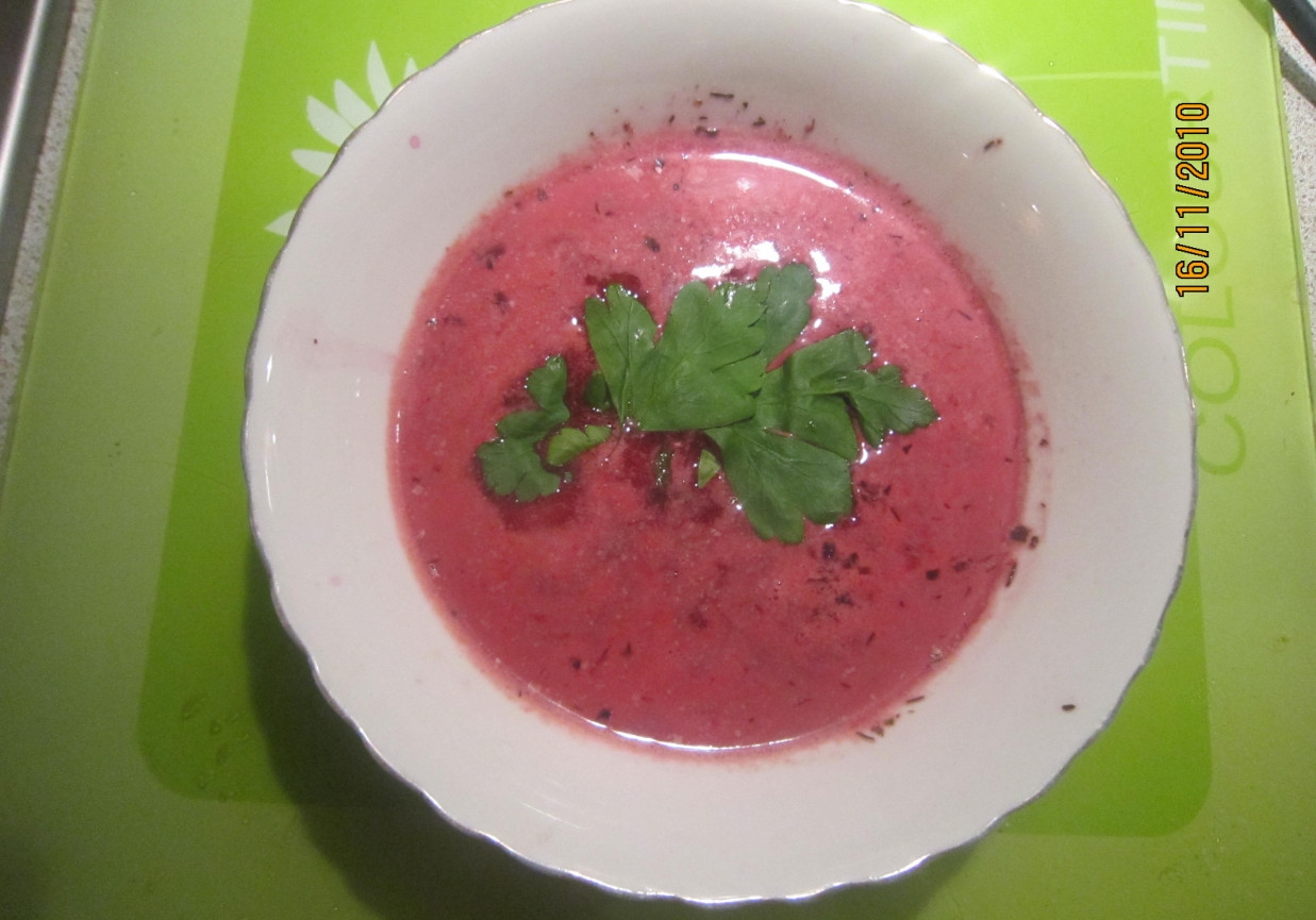 Zupa z suszonej botwinki foto