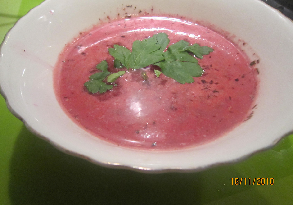 Zupa z suszonej botwinki foto