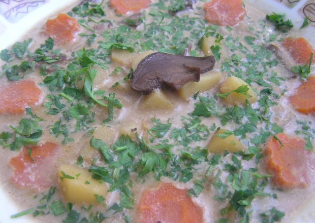 Fotografia przedstawiająca Zupa z suszonych grzybów