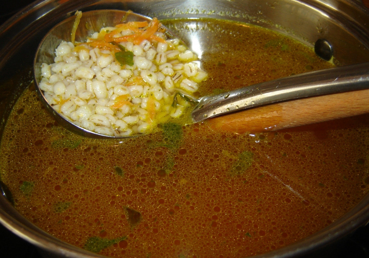Zupa z suszonych kurek foto