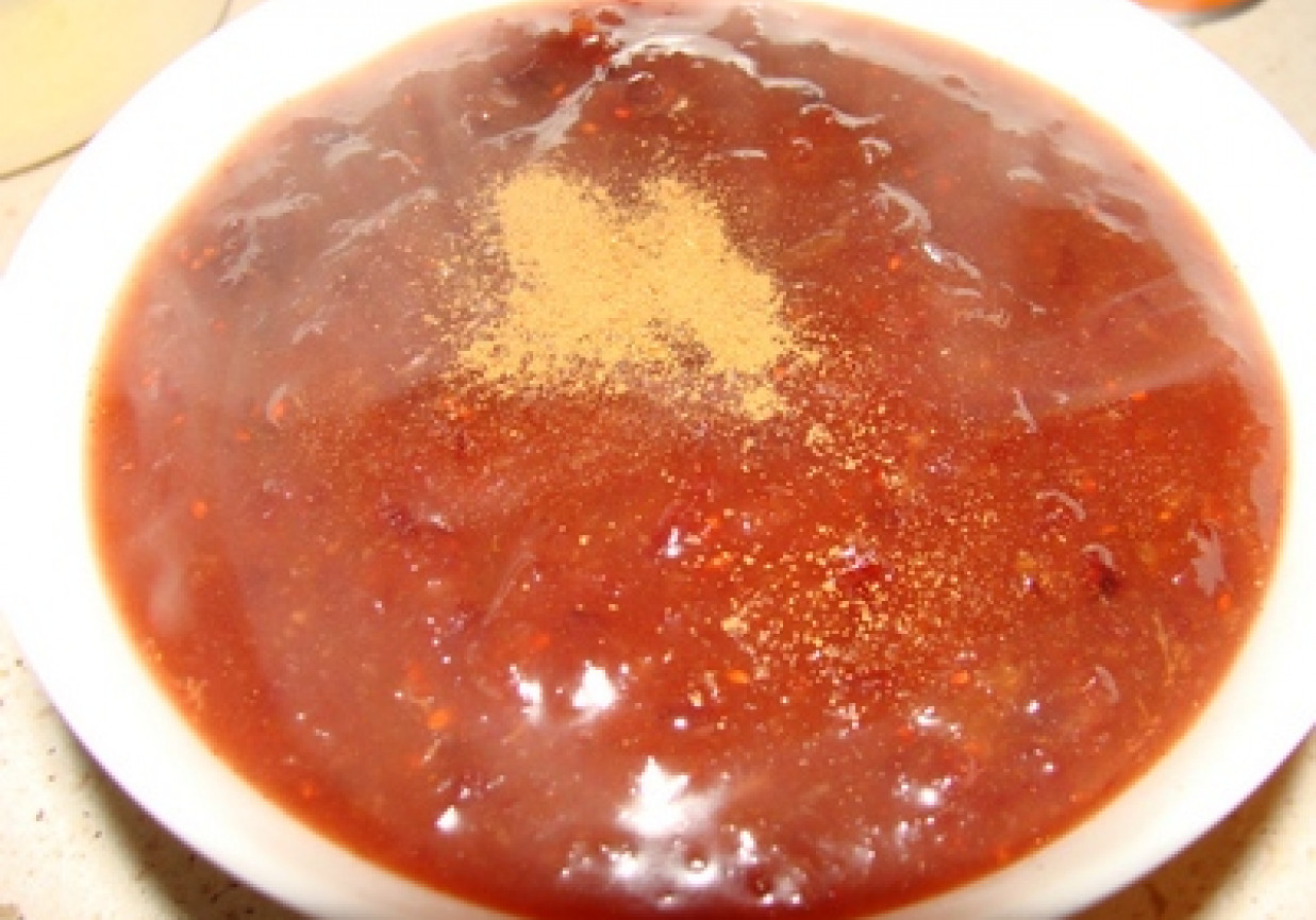 Zupa z wiśni i żurawiny foto