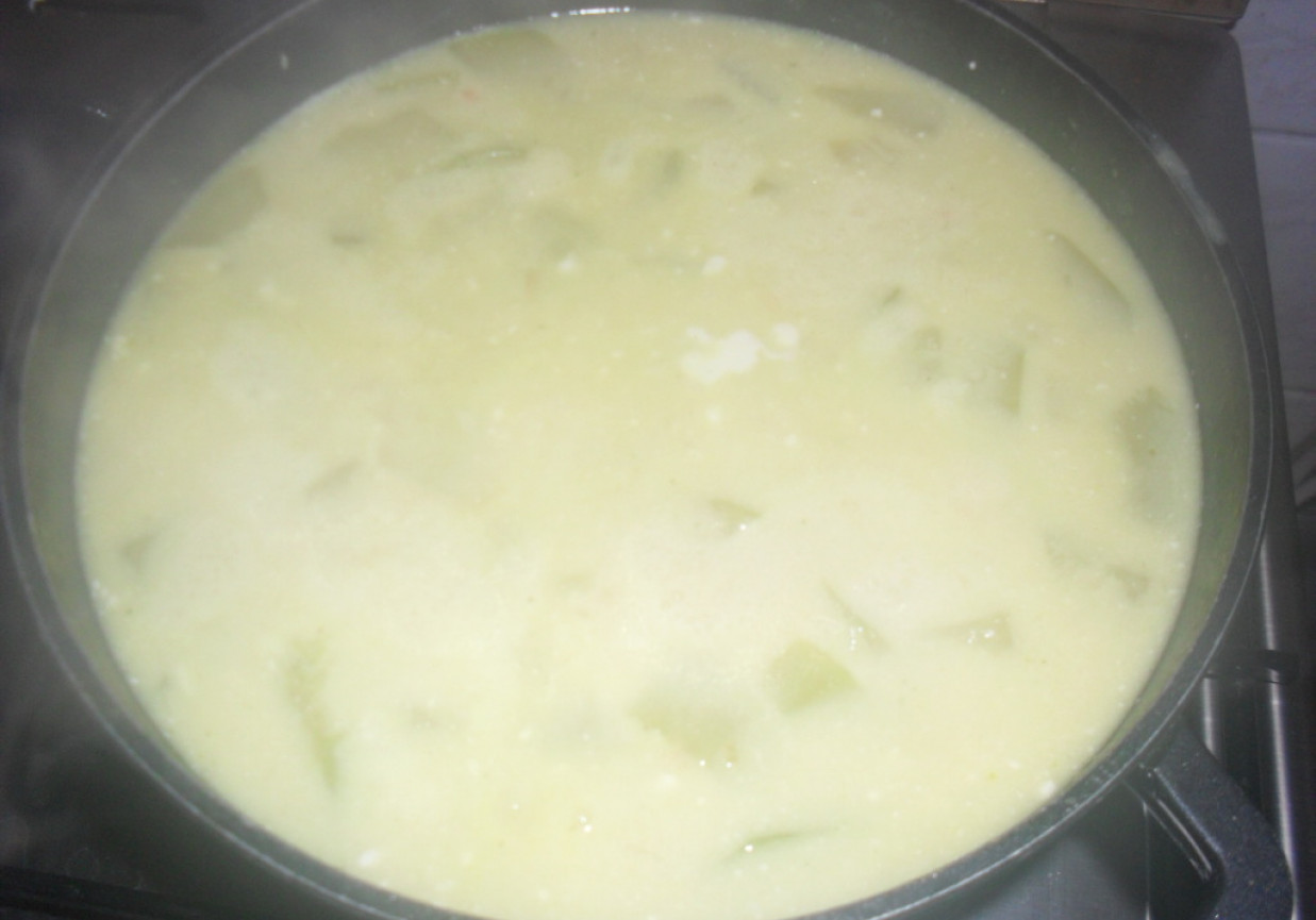 zupa z zielonego ogórka foto