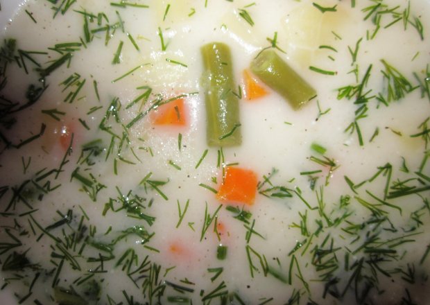 Fotografia przedstawiająca Zupa z zielonej fasolki