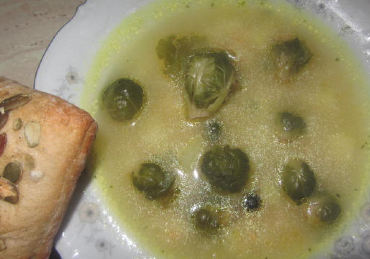 Zupa z zielonych brukselek foto