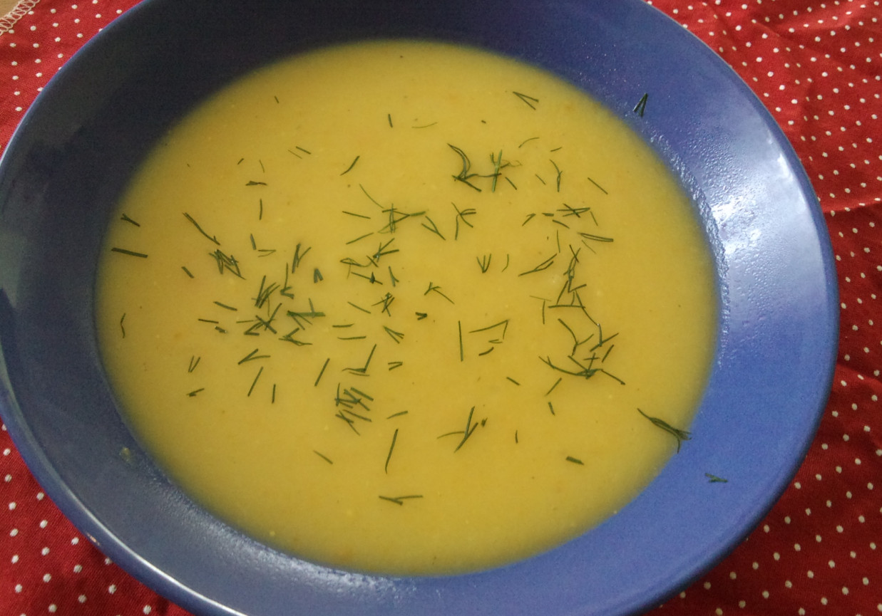 Zupa z żółtej cukinii z marchewką foto