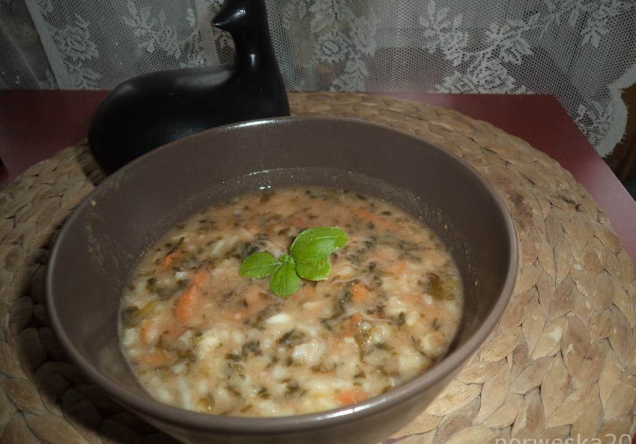 Zupa ze szpinakiem i ryżem - z  nutą wędzonej papryki :) foto
