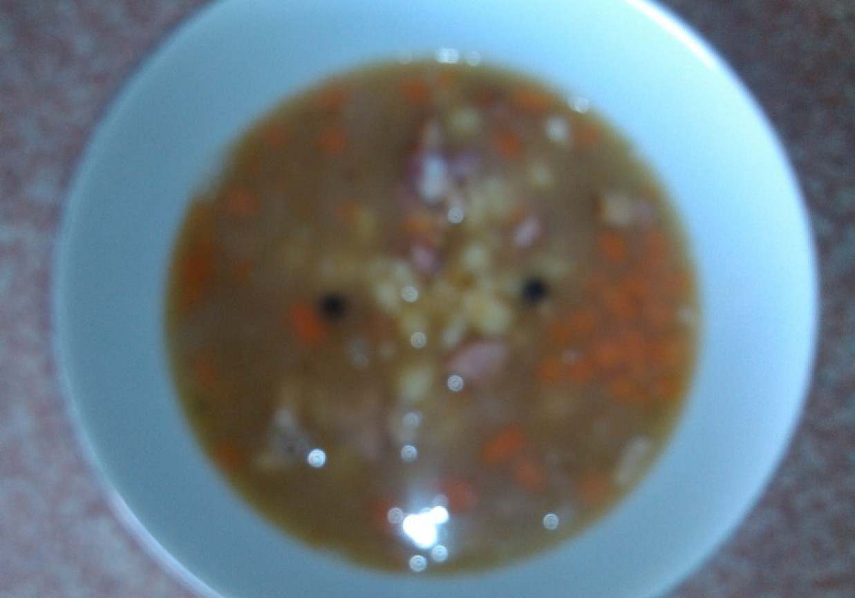 Zupa ziemniaczana na smażonce foto