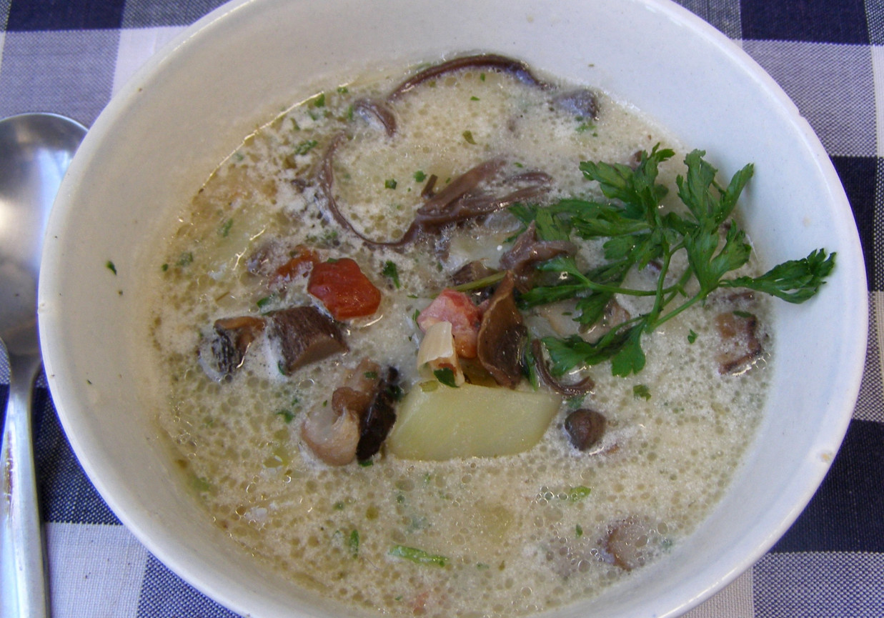 zupa ziemniaczana z grzybami mun... foto
