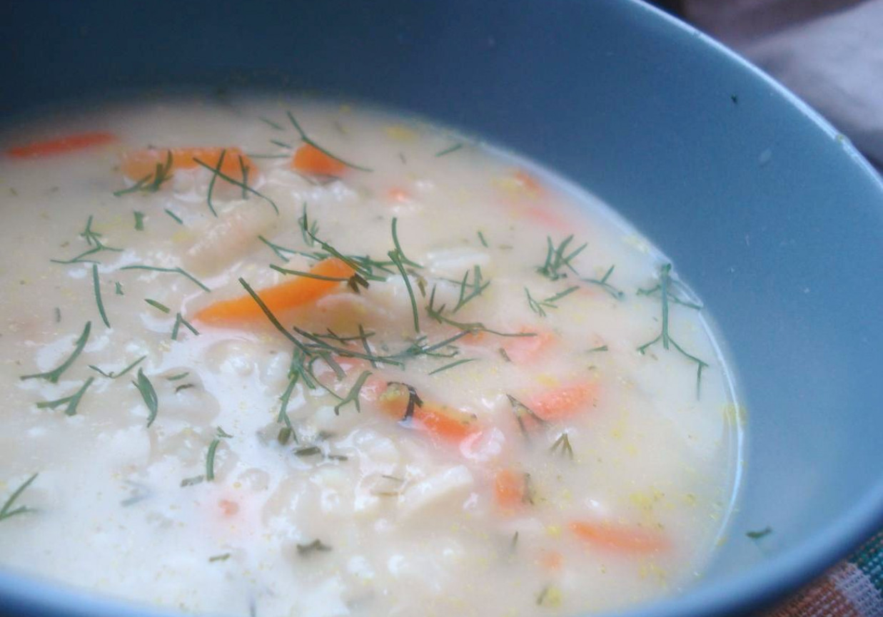Zupa ziołowo- koperkowa z ryżem foto