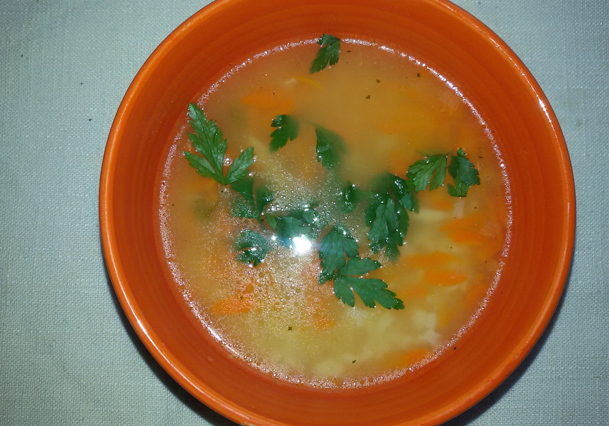 Zupka ryżowa z marchewką foto